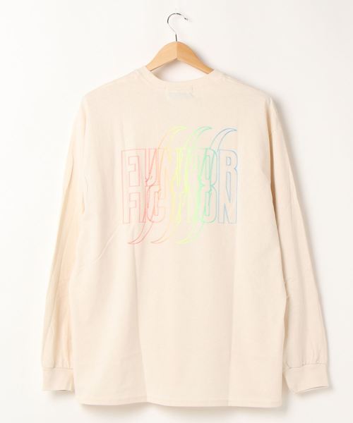 FUN/FOR/FICTION(ファンフォーフィクション)の「《FUN FOR FICTION》RAINBOW LS T(Tシャツ/カットソー・レディース・ナチュラル/チャコールグレー・FREE)」の3枚目の写真