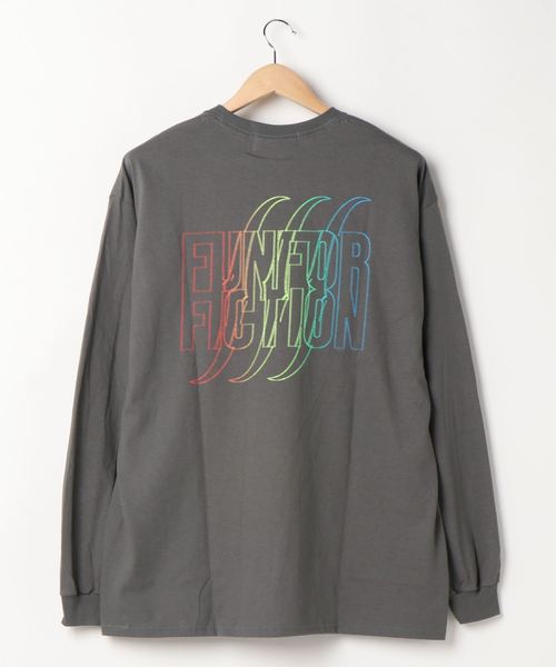 FUN/FOR/FICTION(ファンフォーフィクション)の「《FUN FOR FICTION》RAINBOW LS T(Tシャツ/カットソー・レディース・ナチュラル/チャコールグレー・FREE)」の4枚目の写真
