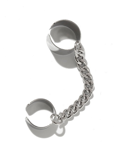 SPINNS(スピンズ)の「ダブルチェーンデザインイヤーカフ(イヤーカフ・レディース・シルバー・ONESIZE)」の2枚目の写真