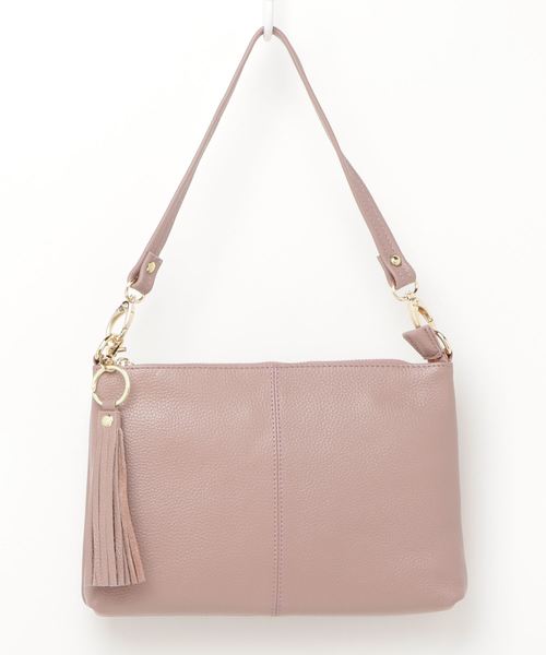 INGRESSO（イングレッソ）の「【 INGRESSO / イングレッソ 】 レザー ポーチ ショルダー 2way タッセル バッグ（ショルダーバッグ・レディース・ブラック/レッド/ブルー/ライトグレー/オフホワイト/イエロー/オレンジ/ブラウン系その他/グリーン系その他/ライトピンク・FREE）」の9枚目の写真