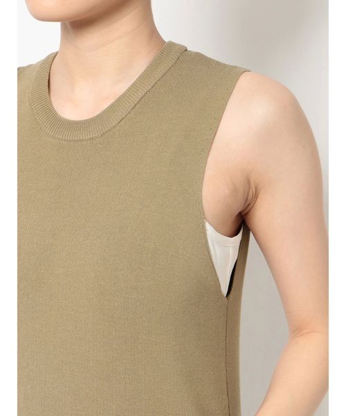 dazzlin（ダズリン）の「バイカラーダブルベルトワンピース（ワンピース・レディース・ブラウン/カーキ/オフホワイト・FREE）」の7枚目の写真