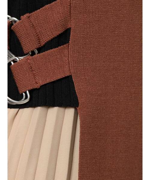 dazzlin（ダズリン）の「バイカラーダブルベルトワンピース（ワンピース・レディース・ブラウン/カーキ/オフホワイト・FREE）」の16枚目の写真