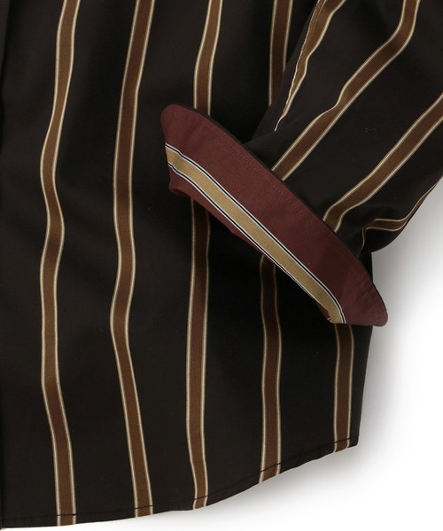 MEN'S BIGI(メンズビギ)の「ワイドストライプ バンドカラーシャツ〈イージーケア〉(シャツ/ブラウス・メンズ・ブラック・01/02/03/04)」の11枚目の写真