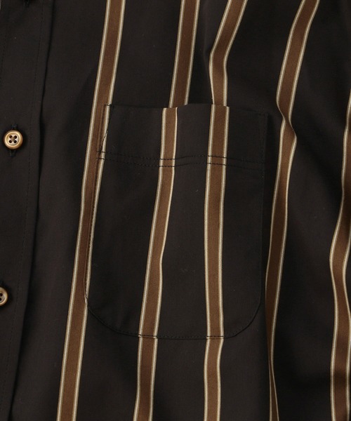 MEN'S BIGI(メンズビギ)の「ワイドストライプ バンドカラーシャツ〈イージーケア〉(シャツ/ブラウス・メンズ・ブラック・01/02/03/04)」の12枚目の写真