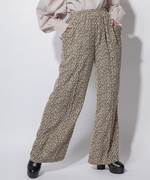 変形ドットゆるリラックスワイドパンツ