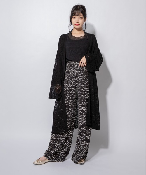 Mysa&Liina(ミーサリーナ)の「変形ドットゆるリラックスワイドパンツ(その他パンツ・レディース・ブラック/ベージュ/カーキ・M)」の9枚目の写真