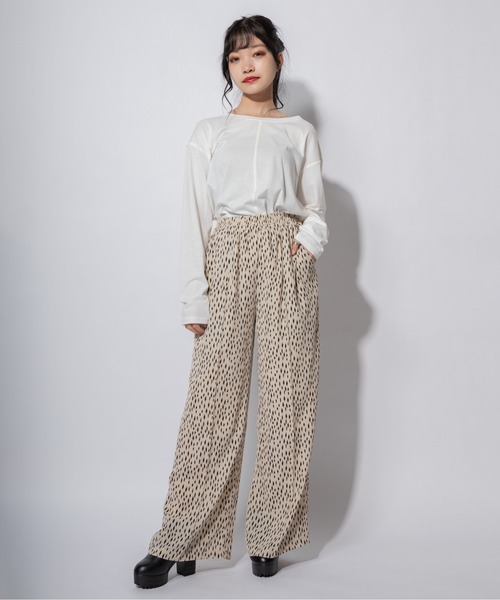 Mysa&Liina(ミーサリーナ)の「変形ドットゆるリラックスワイドパンツ(その他パンツ・レディース・ブラック/ベージュ/カーキ・M)」の15枚目の写真