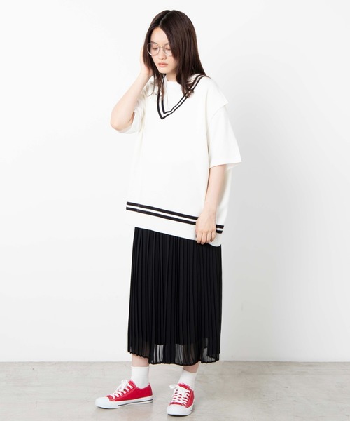 WEGO（ウィゴー）の「WEGO/ミラノリブチルデンニットベスト（ベスト・メンズ・ホワイト/ブラック/ベージュ/ブラウン・MEDIUM/LARGE）」の7枚目の写真