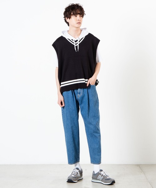 WEGO（ウィゴー）の「WEGO/ミラノリブチルデンニットベスト（ベスト・メンズ・ホワイト/ブラック/ベージュ/ブラウン・MEDIUM/LARGE）」の11枚目の写真