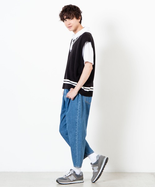 WEGO（ウィゴー）の「WEGO/ミラノリブチルデンニットベスト（ベスト・メンズ・ホワイト/ブラック/ベージュ/ブラウン・MEDIUM/LARGE）」の12枚目の写真