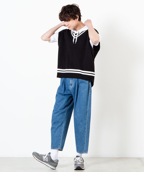 WEGO（ウィゴー）の「WEGO/ミラノリブチルデンニットベスト（ベスト・メンズ・ホワイト/ブラック/ベージュ/ブラウン・MEDIUM/LARGE）」の13枚目の写真