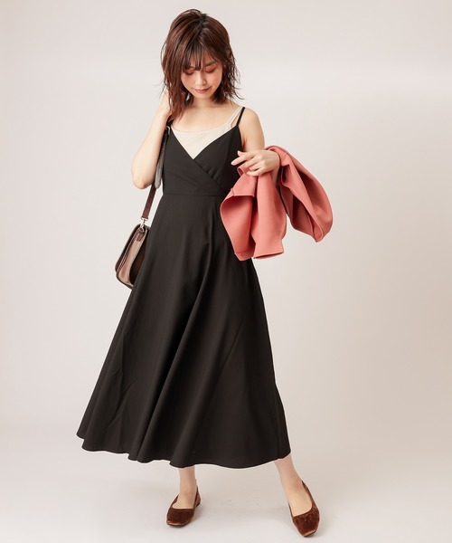 natural couture（ナチュラルクチュール）の「【WEB限定カラー有り】バックリボンキャミワンピース（ワンピース・レディース・ブラック/ブラウン/モカ/チェック/グリーン系その他・FREE）」の9枚目の写真