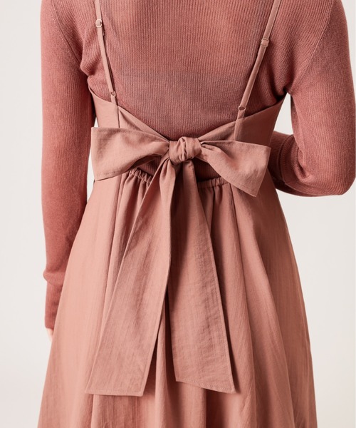 natural couture（ナチュラルクチュール）の「【WEB限定カラー有り】バックリボンキャミワンピース（ワンピース・レディース・ブラック/ブラウン/モカ/チェック/グリーン系その他・FREE）」の17枚目の写真