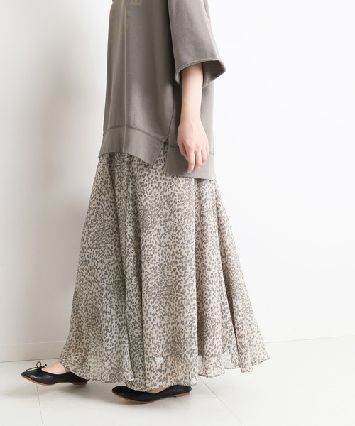 SLOBE IENA（スローブイエナ）の「レオパードフレアスカート【手洗い  