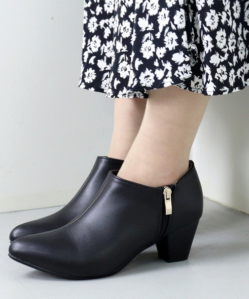 LibertyDoll（リバティードール）の「Liberty doll / ポインテッドトゥ5.5cmチャンキーヒールショートブーティ(3606)（ブーツ・レディース・ブラック/ダークブラウン/ブラック系その他/ブラウン系その他/アイボリー/シルバー・LL/M/L/S）」の21枚目の写真