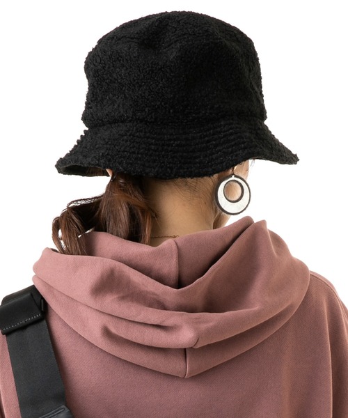 KANGOL（カンゴール）の「カンゴール ハット SMU シープファー バケット（ハット・メンズ・ブラック/ベージュ・M/L/XL）」の10枚目の写真