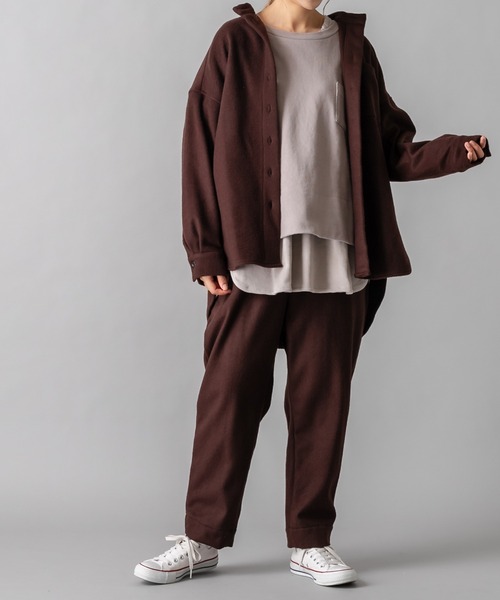 PUAL CE CIN（ピュアルセシン）の「JAPAN MADE／日本製 テーパードパンツ（その他パンツ・レディース・ライトベージュ/ブラウン・FREE）」の9枚目の写真