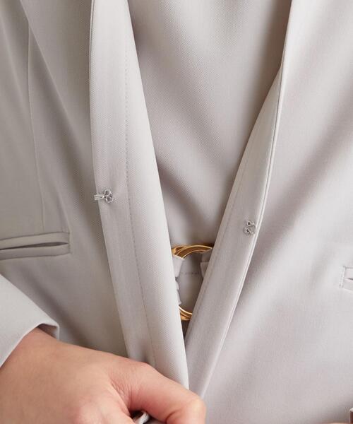 green label relaxing（グリーンレーベルリラクシング）の「[ 手洗い可能 / サラフール ] ◆ ノーラペル ジャケット -JPPSBO ◇No09◇ <34-46サイズ>（ノーカラージャケット・レディース・ライトグレー/ネイビー/ベージュ・44/46/40/38/42/36/34）」の17枚目の写真