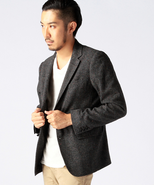 BEAMS(ビームス)の「BEAMS / ホームスパン 2B ジャケット(テーラードジャケット・メンズ・チャコールグレー/ブラウン/ネイビー・MEDIUM/SMALL/LARGE)」の1枚目の写真