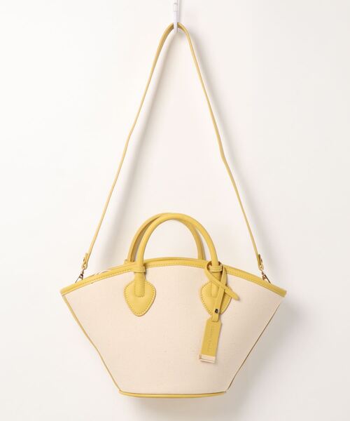 cache cache(カシュ カシュ)の「・cache cache 巾着付き丸底トートバッグ(トートバッグ・レディース・ブラック/カーキ/イエロー・FREE)」の1枚目の写真