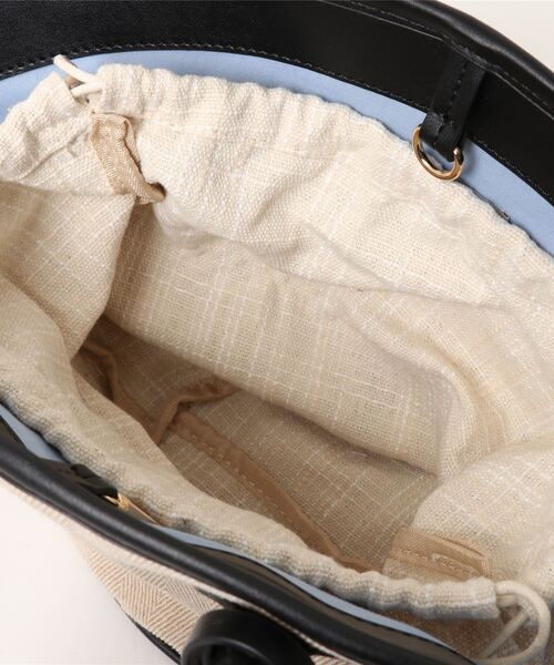 cache cache(カシュ カシュ)の「・cache cache 巾着付き丸底トートバッグ(トートバッグ・レディース・ブラック/カーキ/イエロー・FREE)」の5枚目の写真