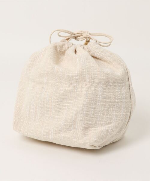 cache cache(カシュ カシュ)の「・cache cache 巾着付き丸底トートバッグ(トートバッグ・レディース・ブラック/カーキ/イエロー・FREE)」の7枚目の写真