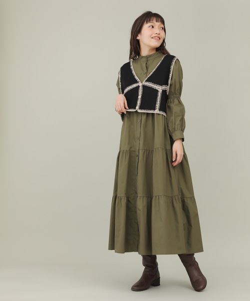 sakishimatokyo(サキシマトーキョー)の「【ZOZO限定】サキシマamp「ハイショクパッチワークベスト」(ベスト・レディース・ブラック/ベージュ/ブラウン・FREE)」の6枚目の写真