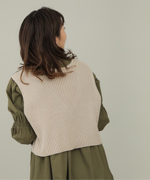 sakishimatokyo(サキシマトーキョー)の「【ZOZO限定】サキシマamp「ハイショクパッチワークベスト」(ベスト・レディース・ブラック/ベージュ/ブラウン・FREE)」の4枚目の写真
