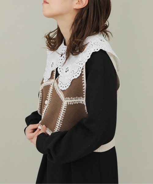 sakishimatokyo(サキシマトーキョー)の「【ZOZO限定】サキシマamp「ハイショクパッチワークベスト」(ベスト・レディース・ブラック/ベージュ/ブラウン・FREE)」の7枚目の写真