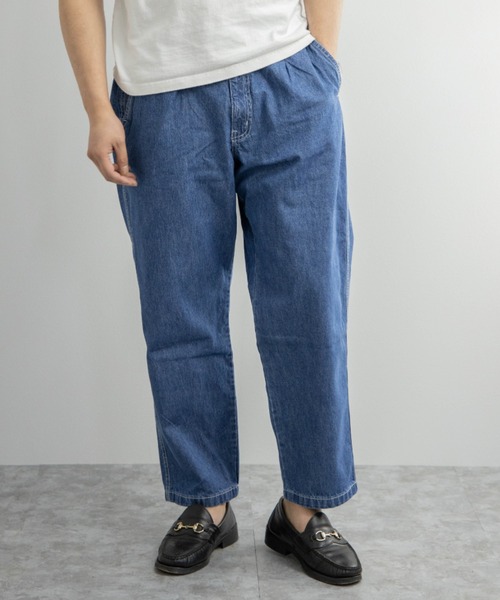 セール 6 5オンス ユーズド加工 1タック ワイドテーパード デニムパンツ デニムパンツ Nylaus ナイラス のファッション通販 Zozotown