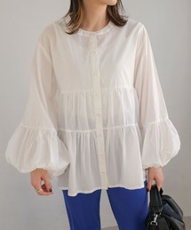 2WAYボリュームスリーブティアードブラウス