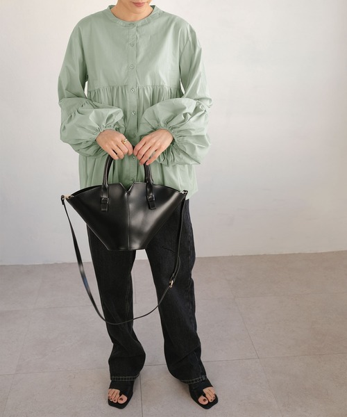 ＡＮＤＪ（アンドジェイ）の「2WAYボリュームスリーブティアードブラウス（シャツ/ブラウス・レディース・ホワイト/ピンク/ミント/ライトベージュ・M）」の15枚目の写真