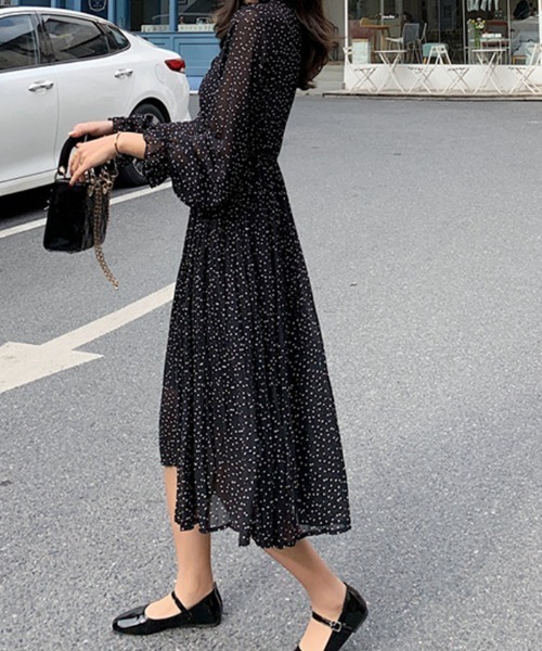 ABYS（アビス）の「ネックリボンドットワンピース（ワンピース・レディース・ホワイト/ブラック・FREE）」の11枚目の写真