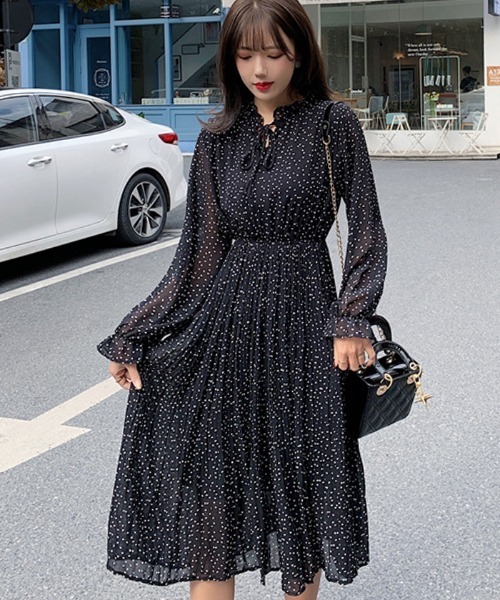 ABYS（アビス）の「ネックリボンドットワンピース（ワンピース・レディース・ホワイト/ブラック・FREE）」の19枚目の写真