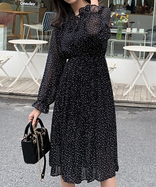 ABYS（アビス）の「ネックリボンドットワンピース（ワンピース・レディース・ホワイト/ブラック・FREE）」の12枚目の写真