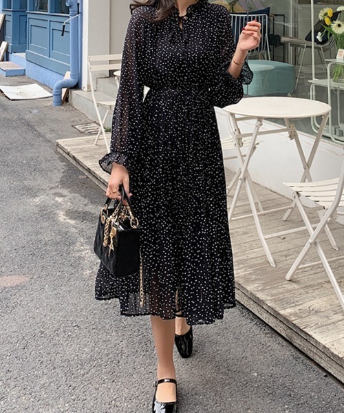 ABYS（アビス）の「ネックリボンドットワンピース（ワンピース・レディース・ホワイト/ブラック・FREE）」の16枚目の写真