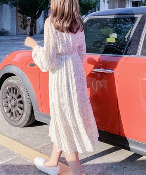 ABYS（アビス）の「ネックリボンドットワンピース（ワンピース・レディース・ホワイト/ブラック・FREE）」の9枚目の写真