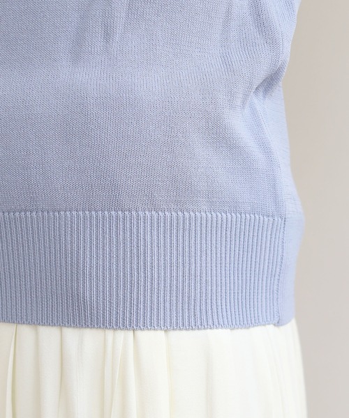 HER CLOSET(ハークローゼット)の「【cheriella】イージーケアドライタッチノースリーブサマーニット(ニット/セーター・レディース・ホワイト/ブラック/ピンク/ブルー/スモークピンク/グレイッシュベージュ・M)」の11枚目の写真