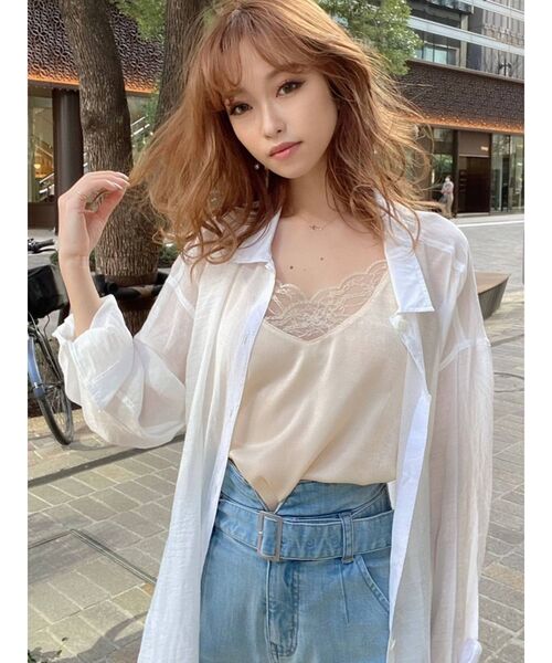 RESEXXY（リゼクシー）の「レースサテンキャミソール（キャミソール・レディース・ミント/アイボリー/ブラック・FREE）」の21枚目の写真