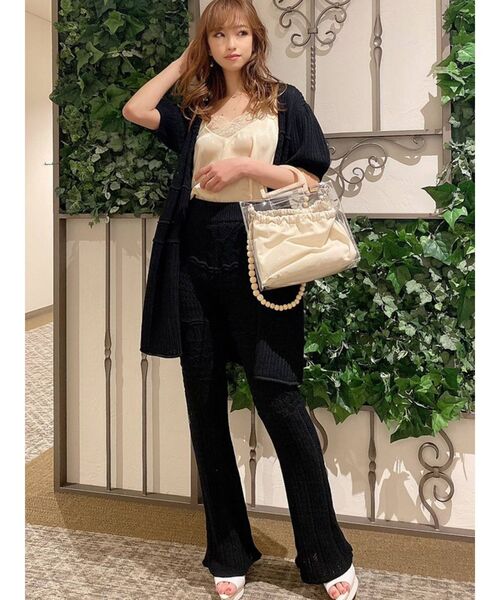 RESEXXY（リゼクシー）の「レースサテンキャミソール（キャミソール・レディース・ミント/アイボリー/ブラック・FREE）」の17枚目の写真