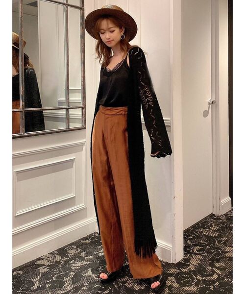 RESEXXY（リゼクシー）の「レースサテンキャミソール（キャミソール・レディース・ミント/アイボリー/ブラック・FREE）」の13枚目の写真