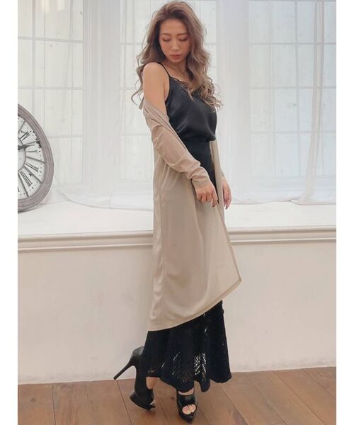 RESEXXY（リゼクシー）の「レースサテンキャミソール（キャミソール・レディース・ミント/アイボリー/ブラック・FREE）」の15枚目の写真