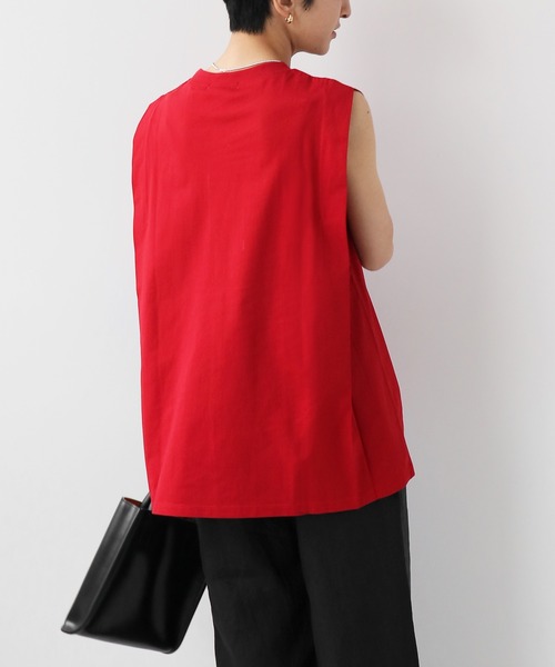 JOURNAL STANDARD relume（ジャーナルスタンダード　レリューム）の「ハイトリコットBOXY Tee◆（Tシャツ/カットソー・レディース・ホワイト/ブラック/ベージュ/レッド・FREE）」の9枚目の写真