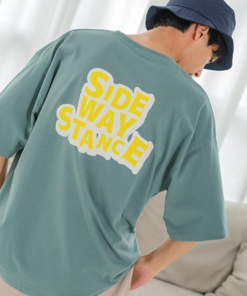 SIDEWAY STANCE（サイドウェイスタンス）の「【SIDEWAY STANCE】スケボー＆ロゴ プリント 半袖Tシャツ（Tシャツ/カットソー・メンズ・グレイッシュベージュ/ブラック/ホワイト/モスグリーン/チャコール/パープル・LARGE/X-LARGE/MEDIUM）」の6枚目の写真