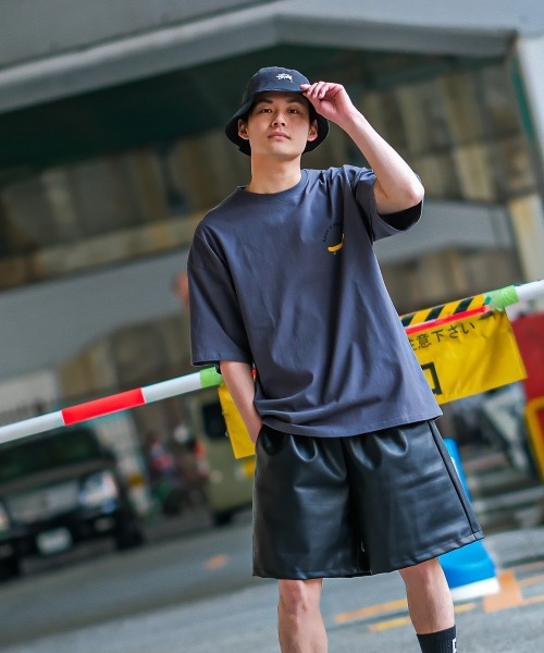 SIDEWAY STANCE（サイドウェイスタンス）の「【SIDEWAY STANCE】スケボー＆ロゴ プリント 半袖Tシャツ（Tシャツ/カットソー・メンズ・グレイッシュベージュ/ブラック/ホワイト/モスグリーン/チャコール/パープル・LARGE/X-LARGE/MEDIUM）」の18枚目の写真