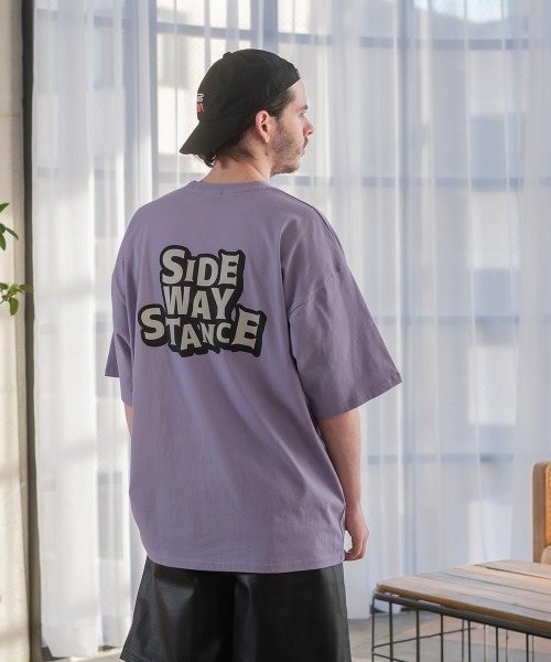 SIDEWAY STANCE（サイドウェイスタンス）の「【SIDEWAY STANCE】スケボー＆ロゴ プリント 半袖Tシャツ（Tシャツ/カットソー・メンズ・グレイッシュベージュ/ブラック/ホワイト/モスグリーン/チャコール/パープル・LARGE/X-LARGE/MEDIUM）」の11枚目の写真