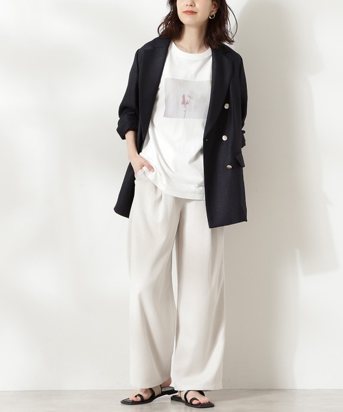 N.(N. Natural Beauty Basic)(エヌエヌナチュラルビューティーベーシック)の「【S Size Line】◆アリシア麻調リラックスパンツ(その他パンツ・レディース・グリーン/ピンク/オフホワイト/ベージュ・SMALL/MEDIUM)」の1枚目の写真