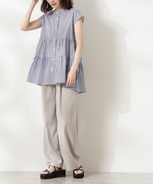 N.(N. Natural Beauty Basic)(エヌエヌナチュラルビューティーベーシック)の「【S Size Line】◆アリシア麻調リラックスパンツ(その他パンツ・レディース・グリーン/ピンク/オフホワイト/ベージュ・SMALL/MEDIUM)」の12枚目の写真