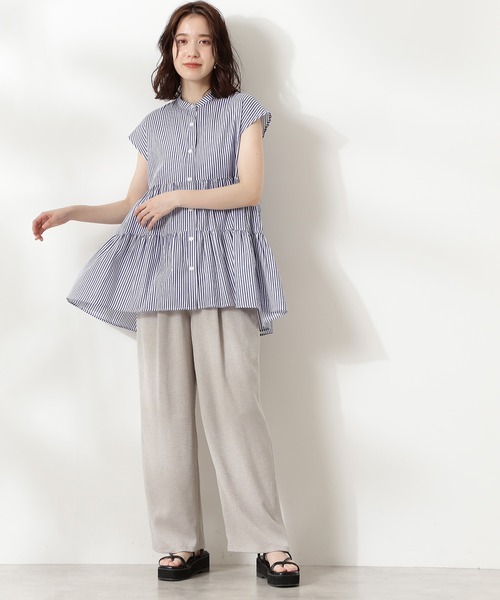 N.(N. Natural Beauty Basic)(エヌエヌナチュラルビューティーベーシック)の「【S Size Line】◆アリシア麻調リラックスパンツ(その他パンツ・レディース・グリーン/ピンク/オフホワイト/ベージュ・SMALL/MEDIUM)」の7枚目の写真