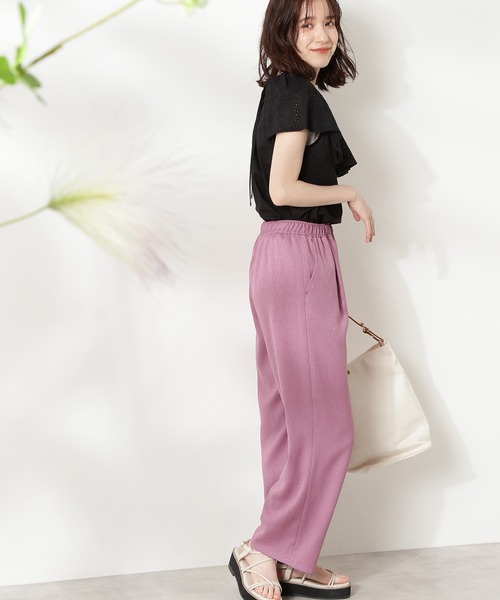 N.(N. Natural Beauty Basic)(エヌエヌナチュラルビューティーベーシック)の「【S Size Line】◆アリシア麻調リラックスパンツ(その他パンツ・レディース・グリーン/ピンク/オフホワイト/ベージュ・SMALL/MEDIUM)」の11枚目の写真